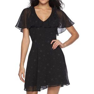 STAR WARS Black Printed Chiffon Flowy Dress sz XS